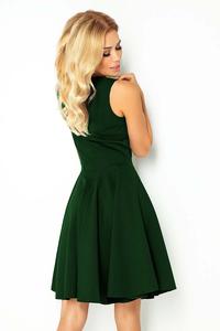Zielona Rozkloszowana Sukienka z Dekoltem V