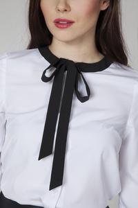 Biała Koszula z Wiązaną Kokardą