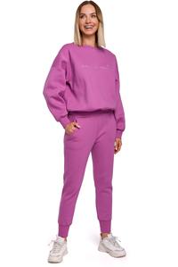Dresowa Bluza z Haftem (Lawendowa)