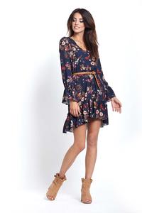 Sukienka Mini Boho w Kwiaty