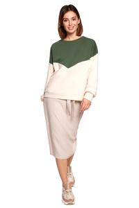 Bawełniana Bluza w Panele Kolorystyczne - Model 1