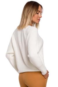 Klasyczny Sweter z Okrągłym Dekoltem (Ecru)