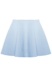 Niebieska Delikatnie Plisowana Mini Spódnica