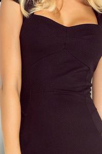 Czarna Sukienka Mini z Dekoltem Serce