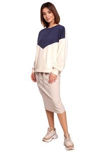 Bawełniana Bluza w Panele Kolorystyczne - Model 2