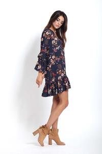 Sukienka Mini Boho w Kwiaty