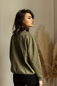 Bawełniana Bluza z Kieszenią Kangurką - Khaki