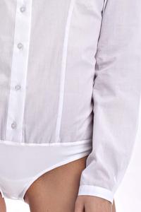 Biała Klasyczna Taliowana Koszula -Body