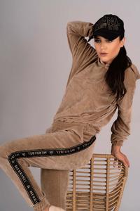 Dres Bluza i Spodnie z Pluszu - Kamelowy